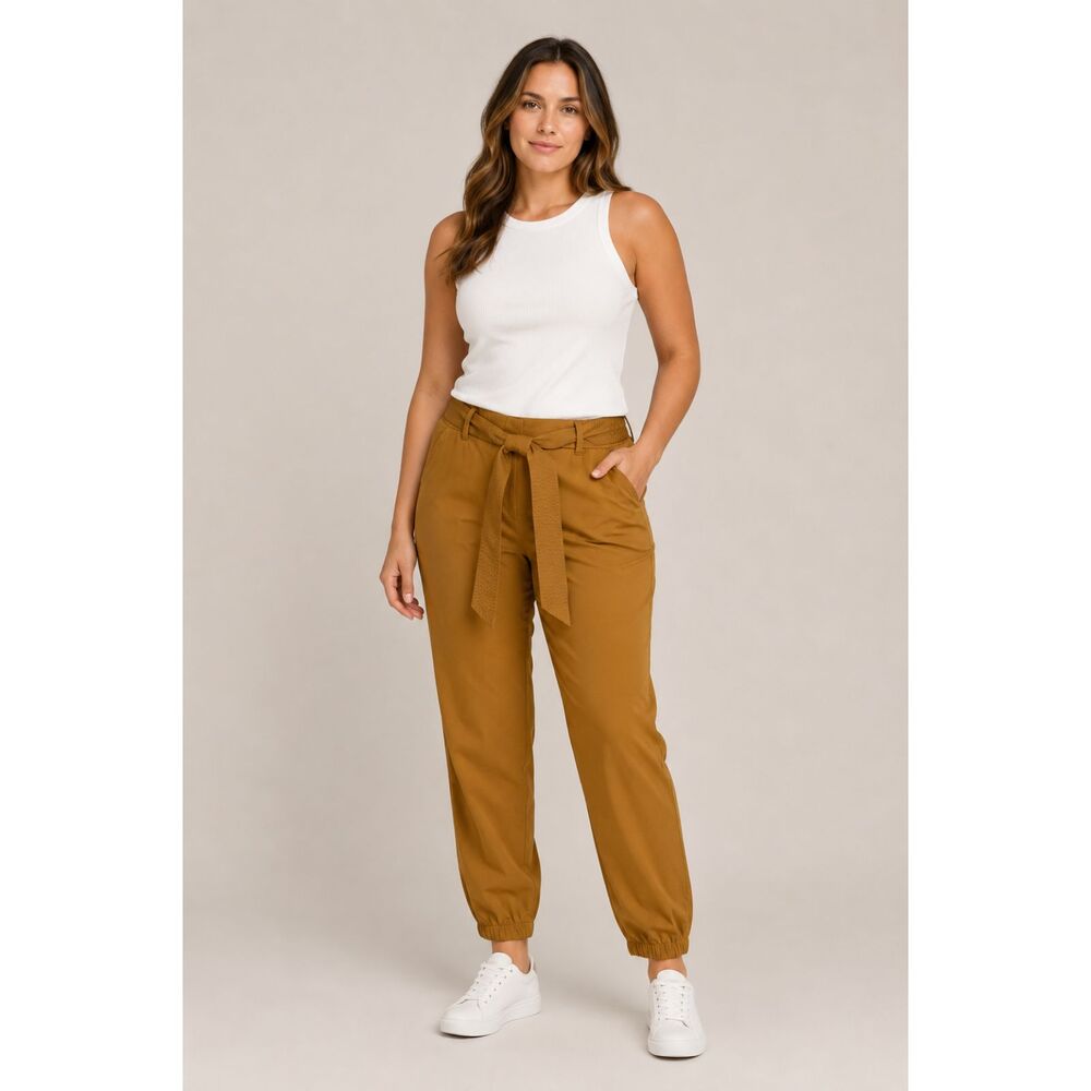 Antonio Melani Spice (Yellow/Orange) Saige Paperbag Sateen Jogger Pants Size 12